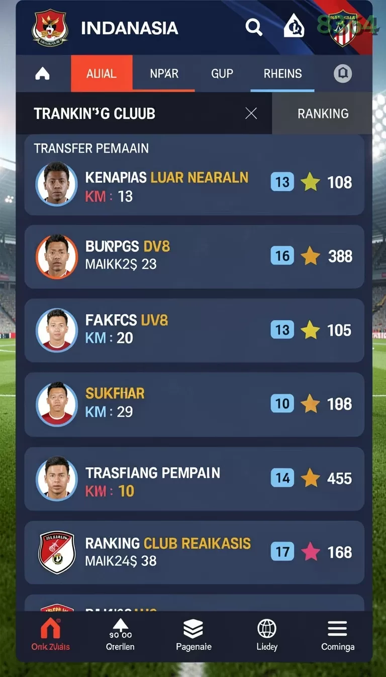 Cuplikan layar HAO788 — menu navigasi
